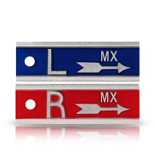 ELITE ALUMINUM X-RAY MARKERS WITH 1" ARROW AND INITIALS